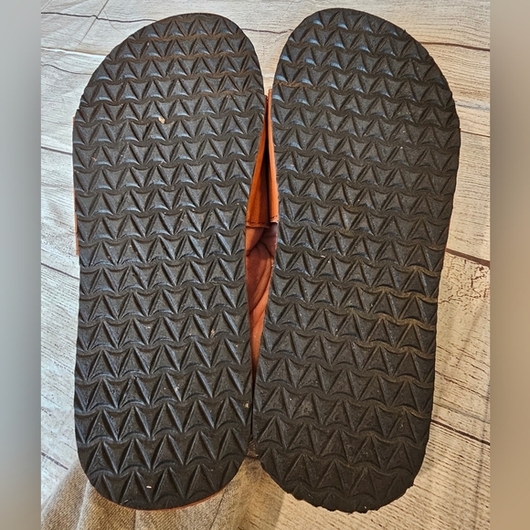 Feelgoodz Size Large Women's Burnt Orange Comfort Slides Casual House Shoes - Picture 4 of 7